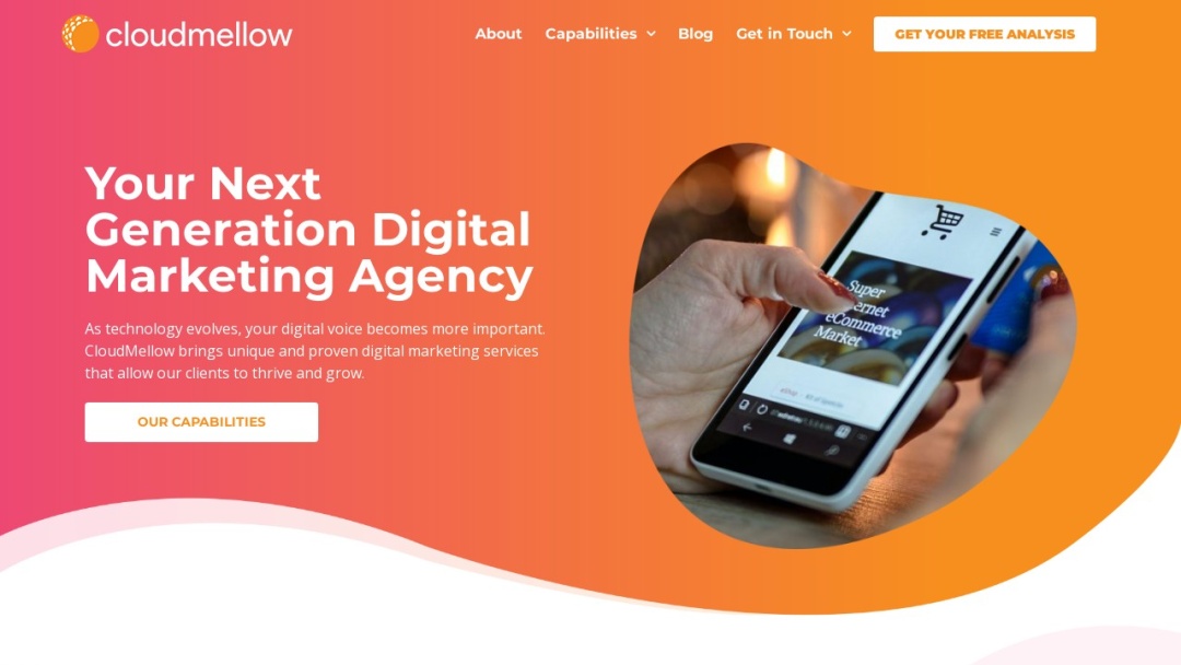 Screenshot of CloudMellow's Website