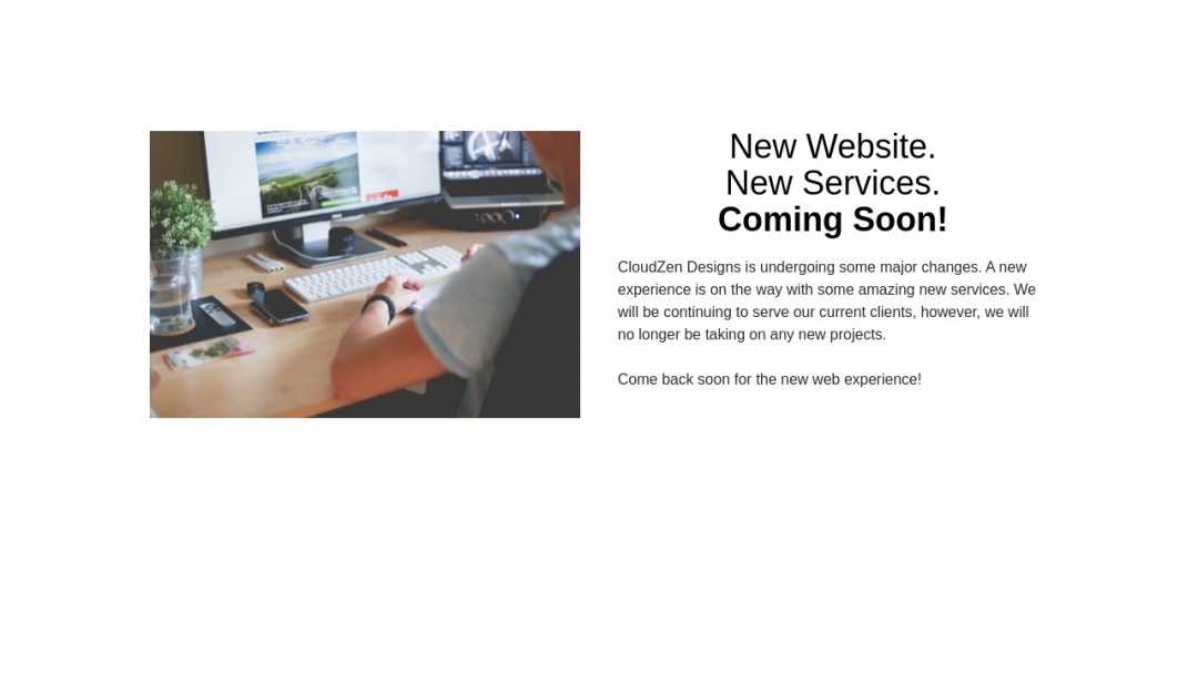 Screenshot of CloudZen Designs's Website
