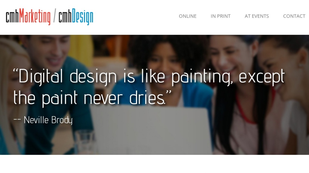 Screenshot of CMH Design's Website