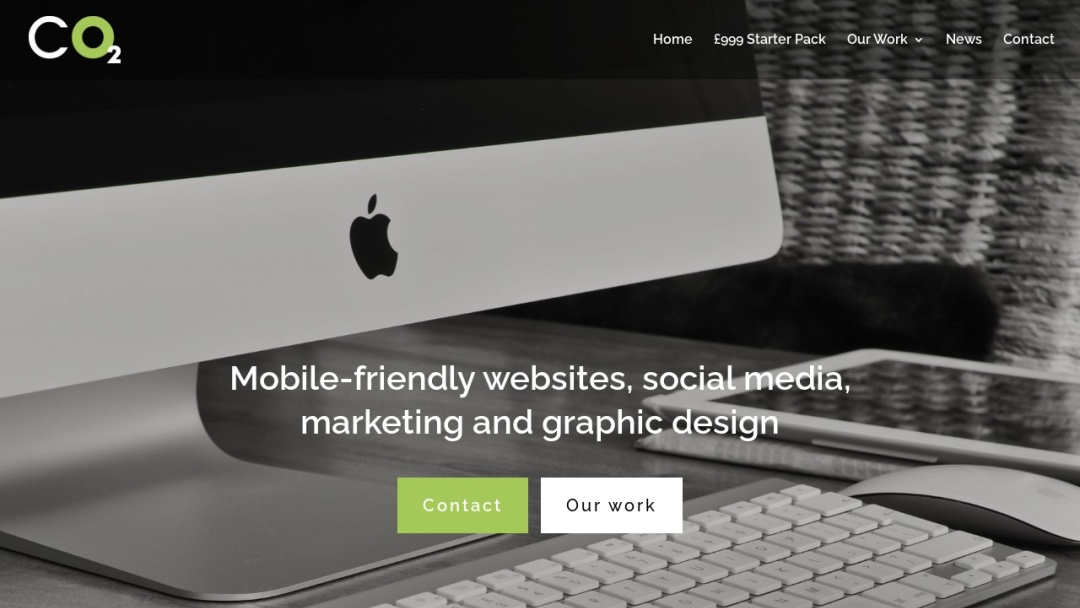 Screenshot of CO2 Design's Website