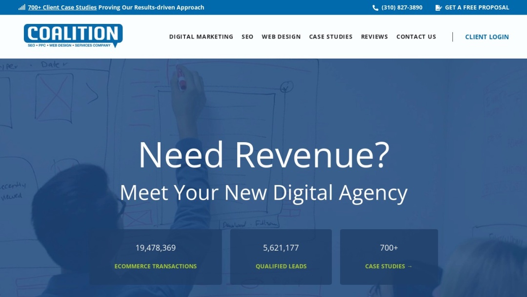 Screenshot of Coalition Technologies's Website