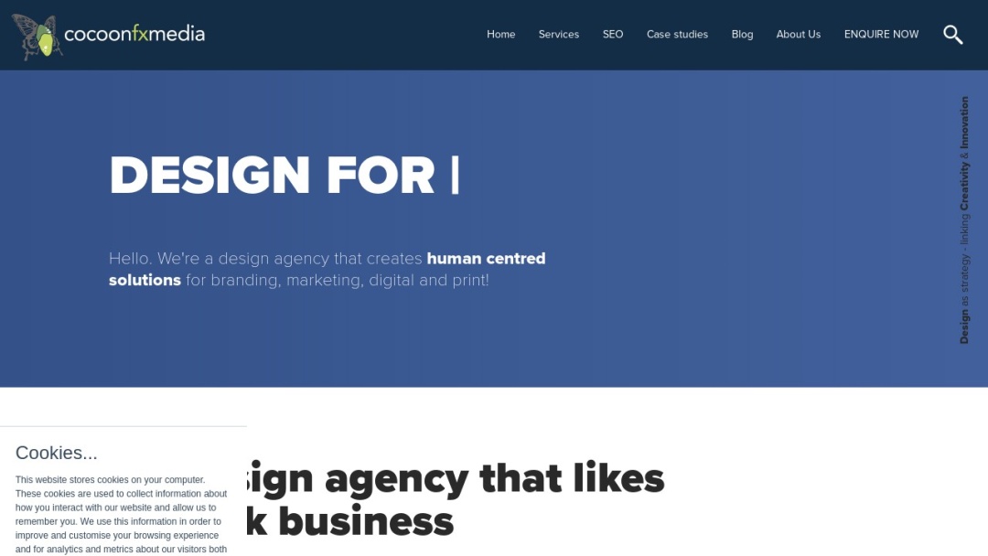 Screenshot of Cocoonfxmedia Ltd's Website