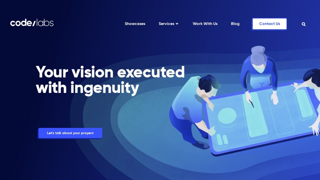 Screenshot of Code Labs's Website