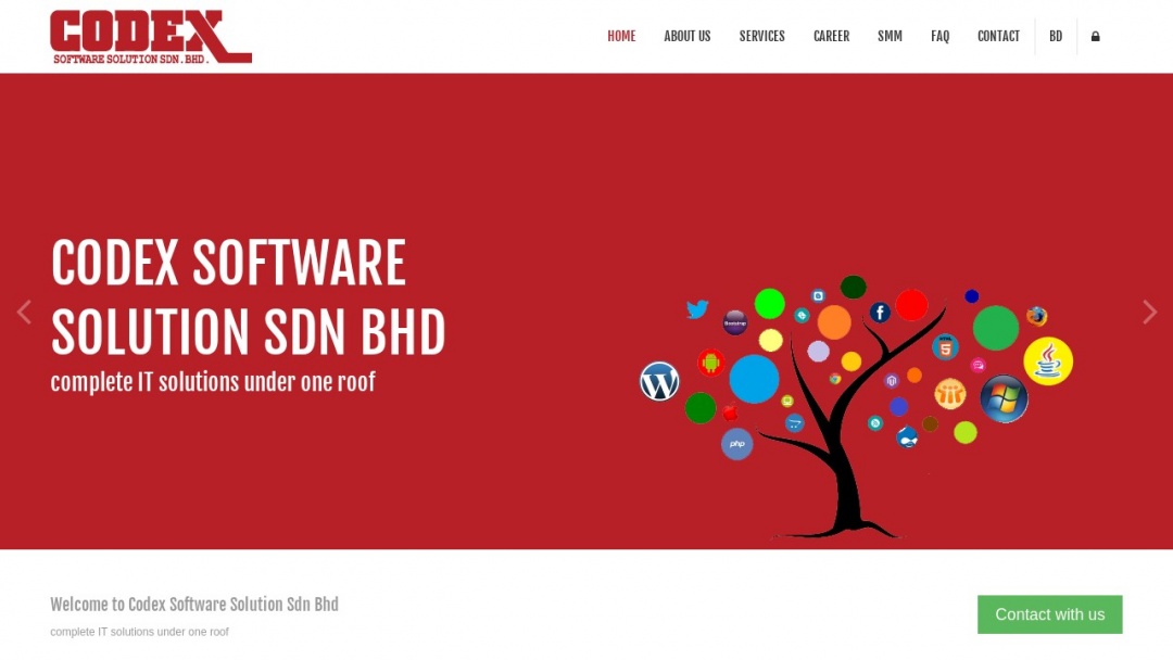 Screenshot of Codex Software Solution Ltd.'s Website