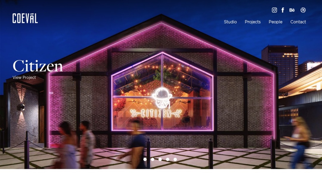 Screenshot of Coeval Studio's Website