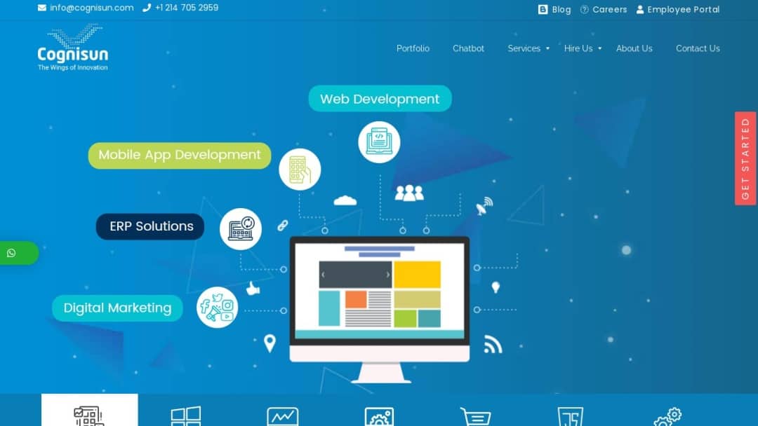 Screenshot of Cognisun Infotech Pvt. Ltd.'s Website