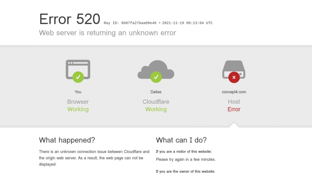 Screenshot of Concept4's Website