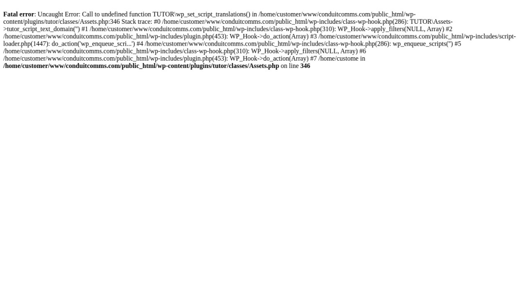 Screenshot of Conduit Communications Marketing Services's Website