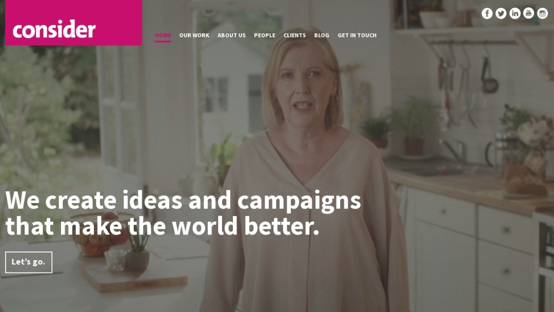 Screenshot of Consider Creative's Website