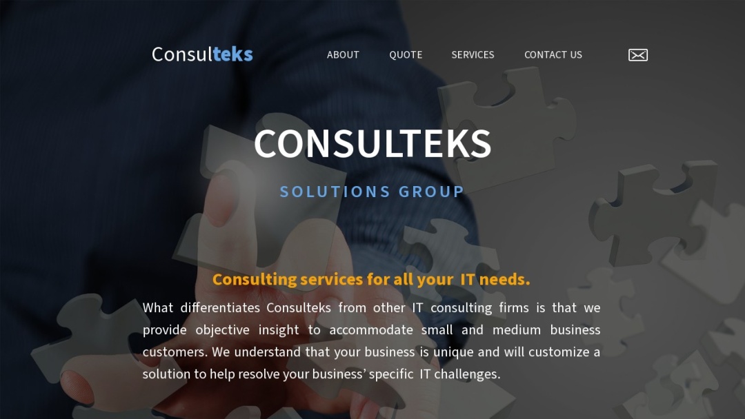 Screenshot of Consulteks Solutions Group's Website