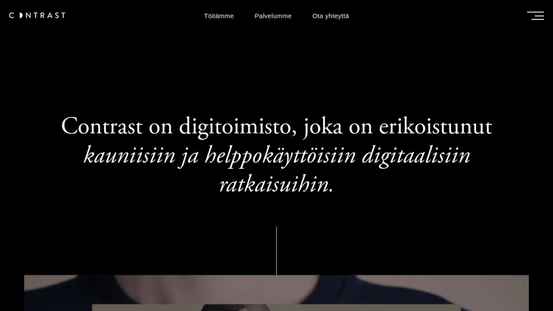 Screenshot of Contrast's Website