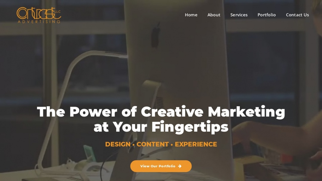 Screenshot of Contrast Advertising's Website