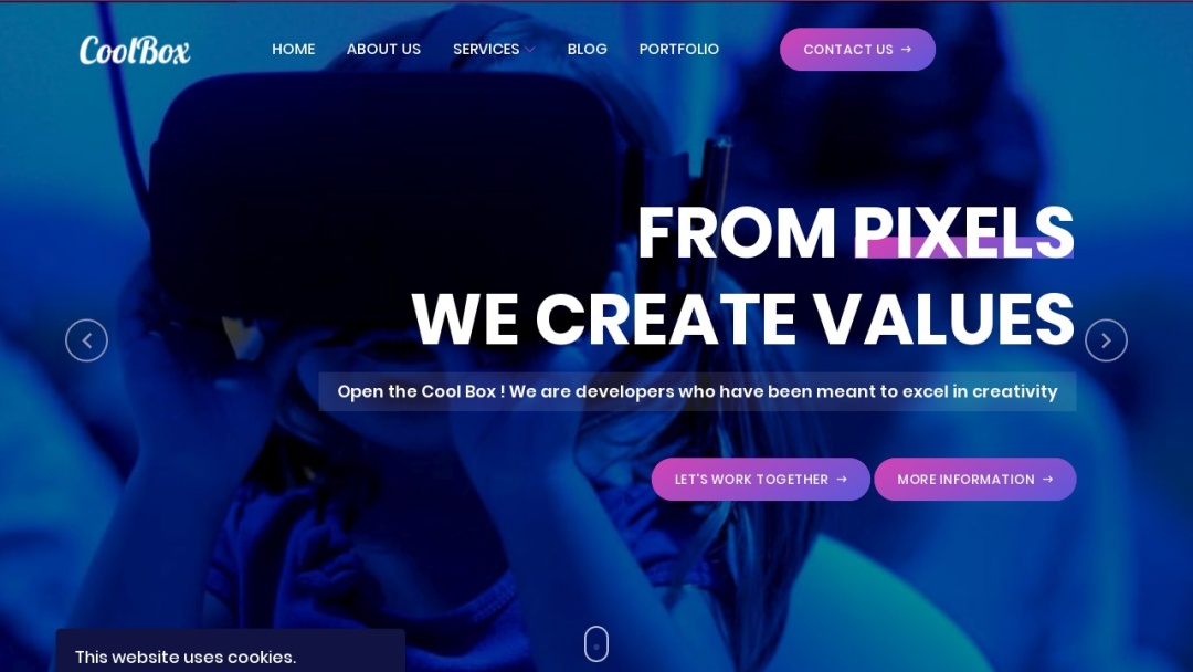 Screenshot of CoolBox Innovation Studio's Website