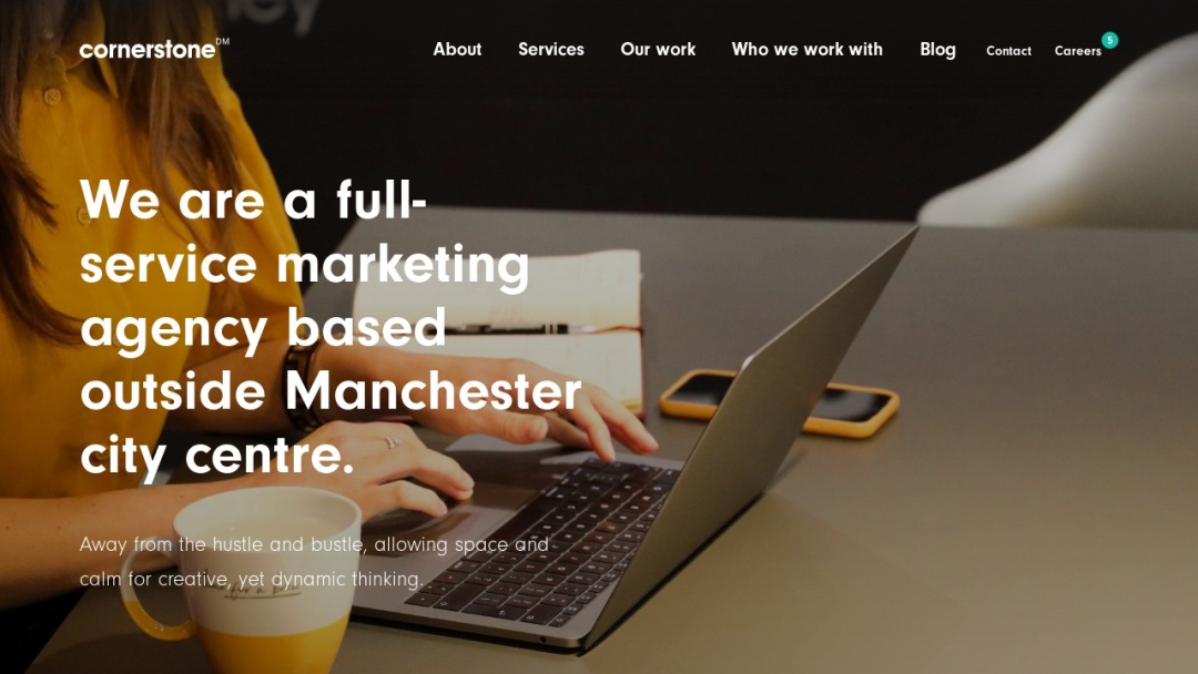 Screenshot of Cornerstone DM's Website