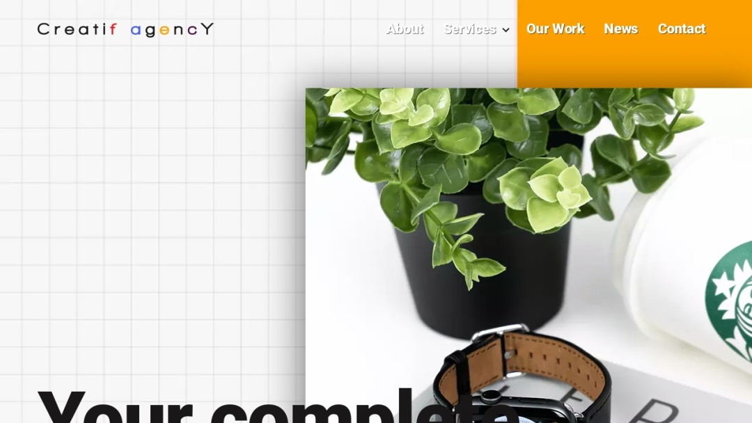 Screenshot of Creatif Agency's Website