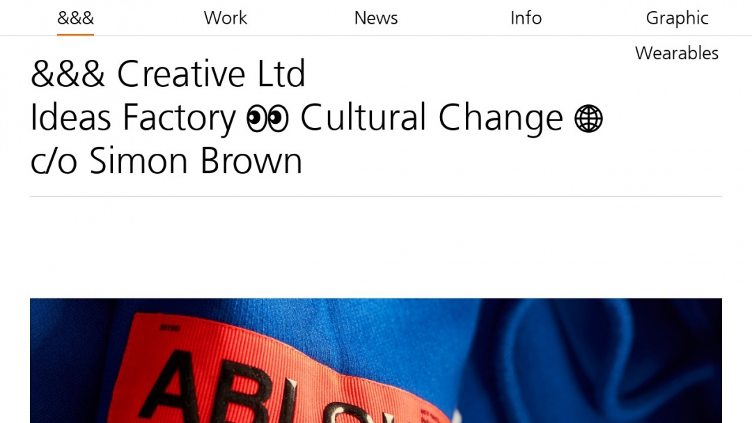 Screenshot of &&& Creative's Website