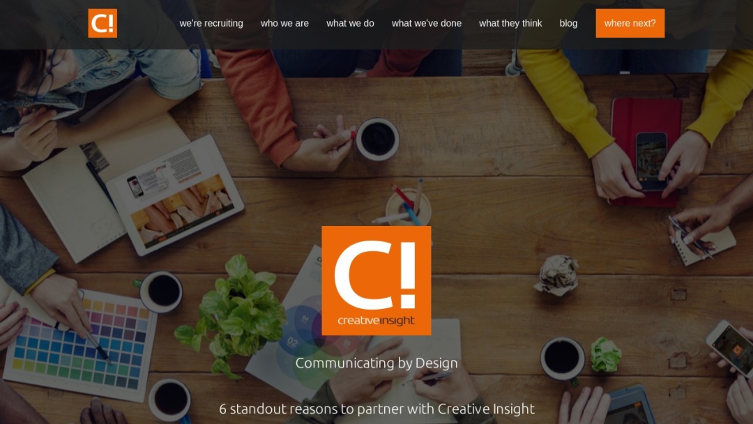 Screenshot of Creative Insight's Website