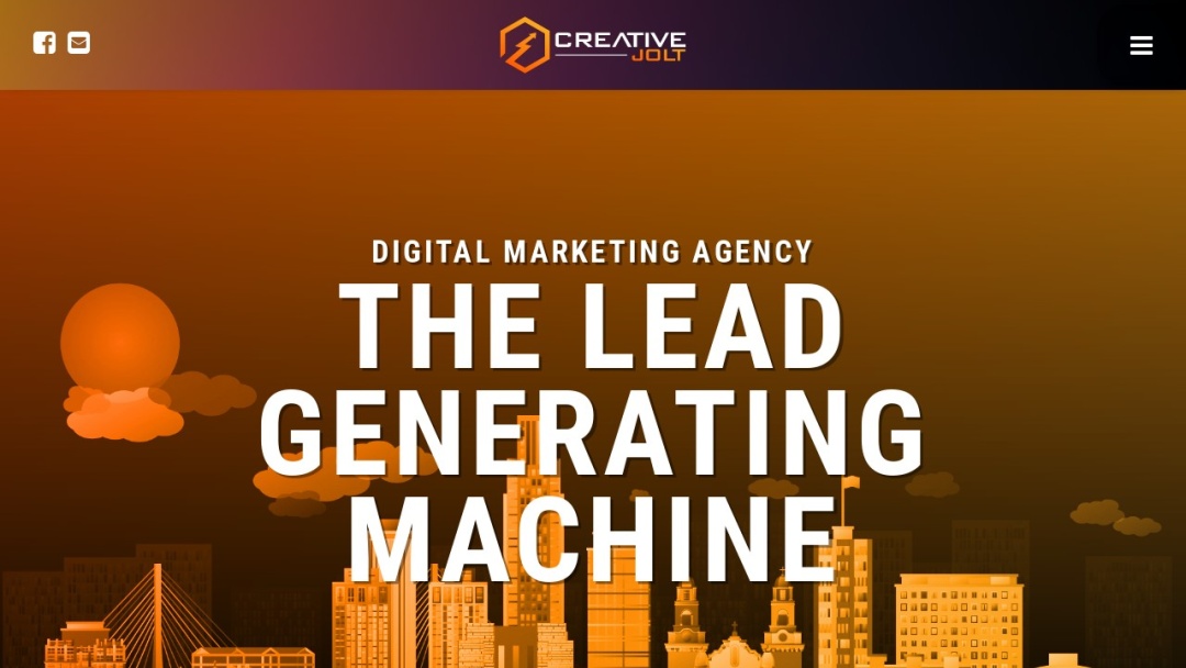 Screenshot of CREATIVE JOLT's Website