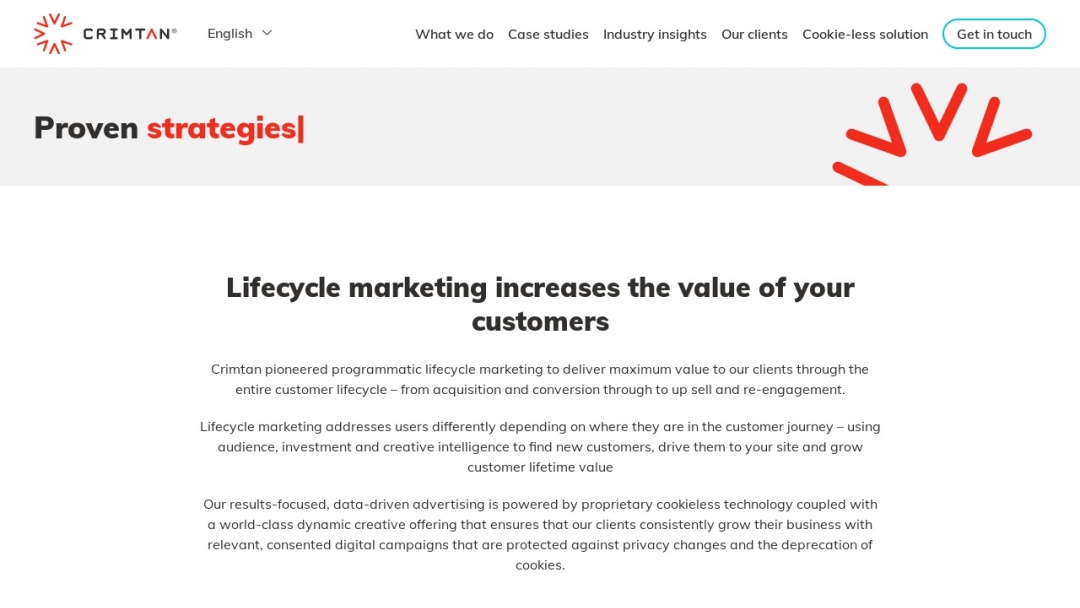 Screenshot of Crimtan's Website