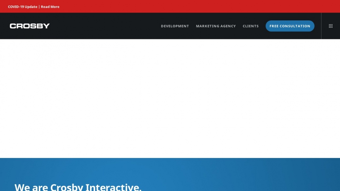 Screenshot of Crosby Interactive's Website