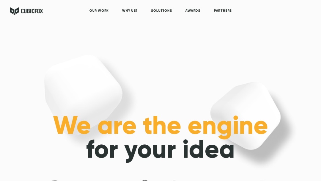 Screenshot of Cubicfox's Website