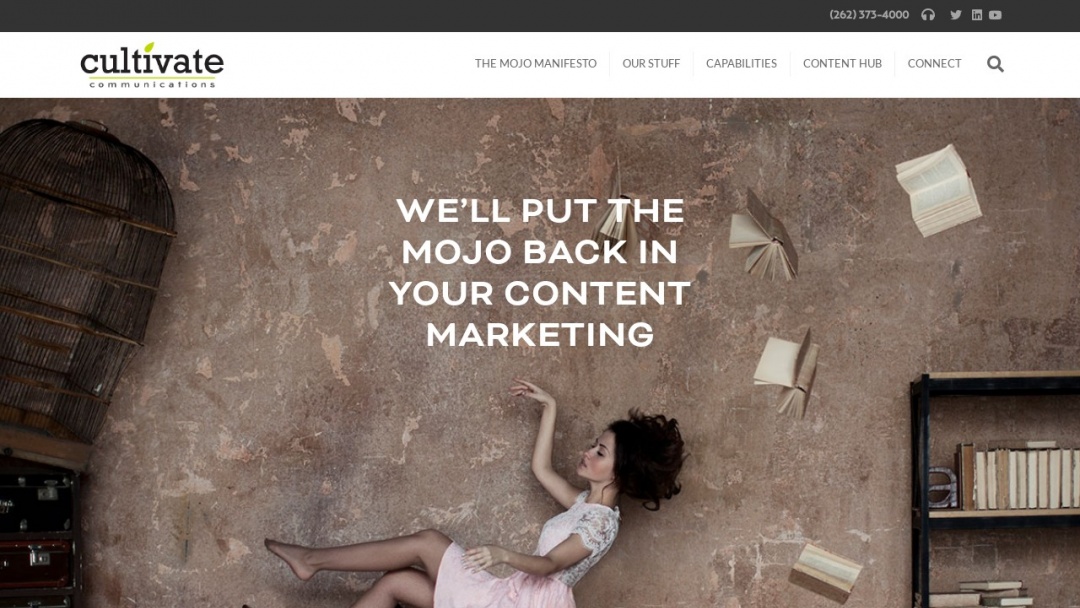 Screenshot of Cultivate Communications's Website