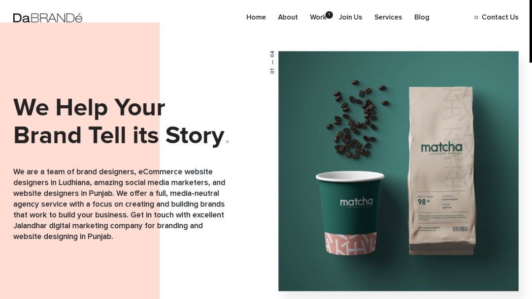 Screenshot of DaBRANDé's Website