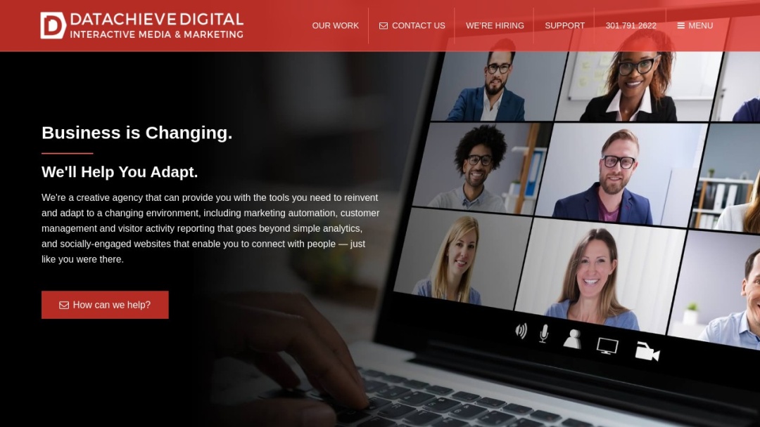 Screenshot of DatAchieve Digital's Website