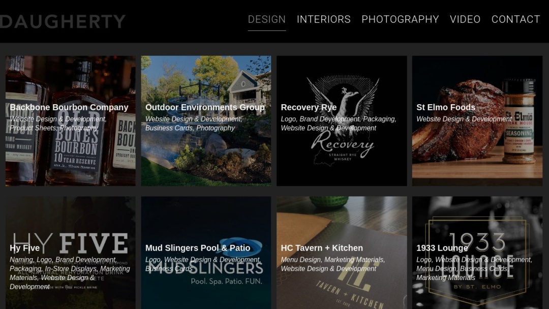 Screenshot of Daugherty Design's Website