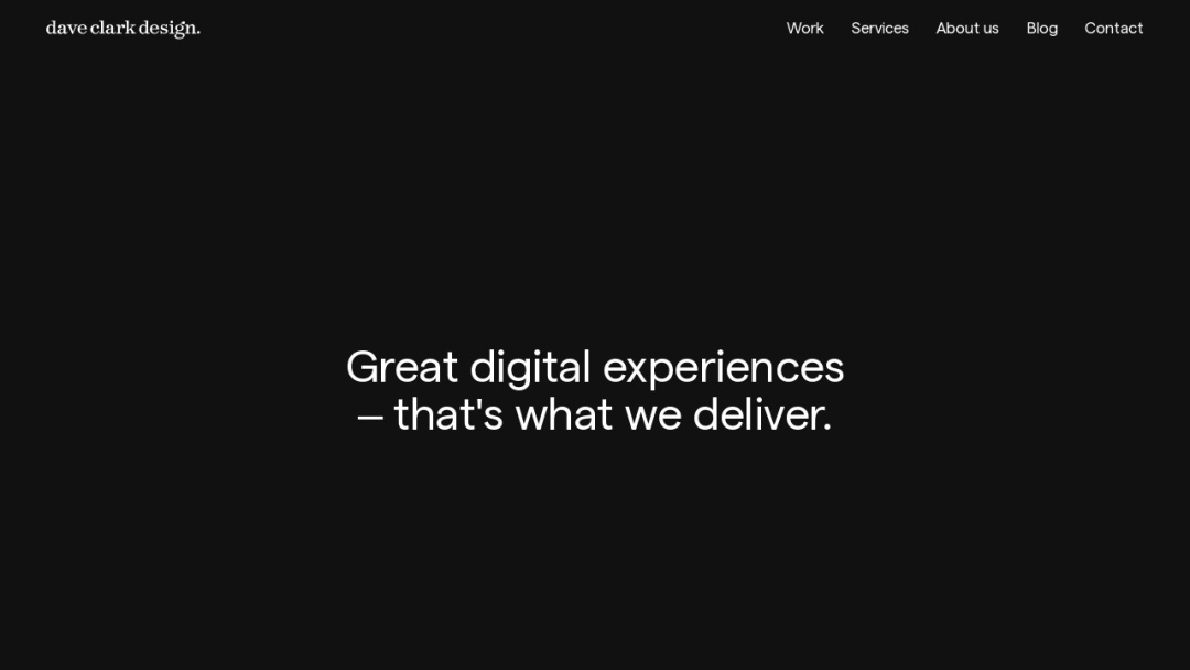 Screenshot of Dave Clark Design's Website