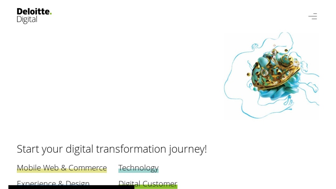 Screenshot of Deloitte Digital MT's Website