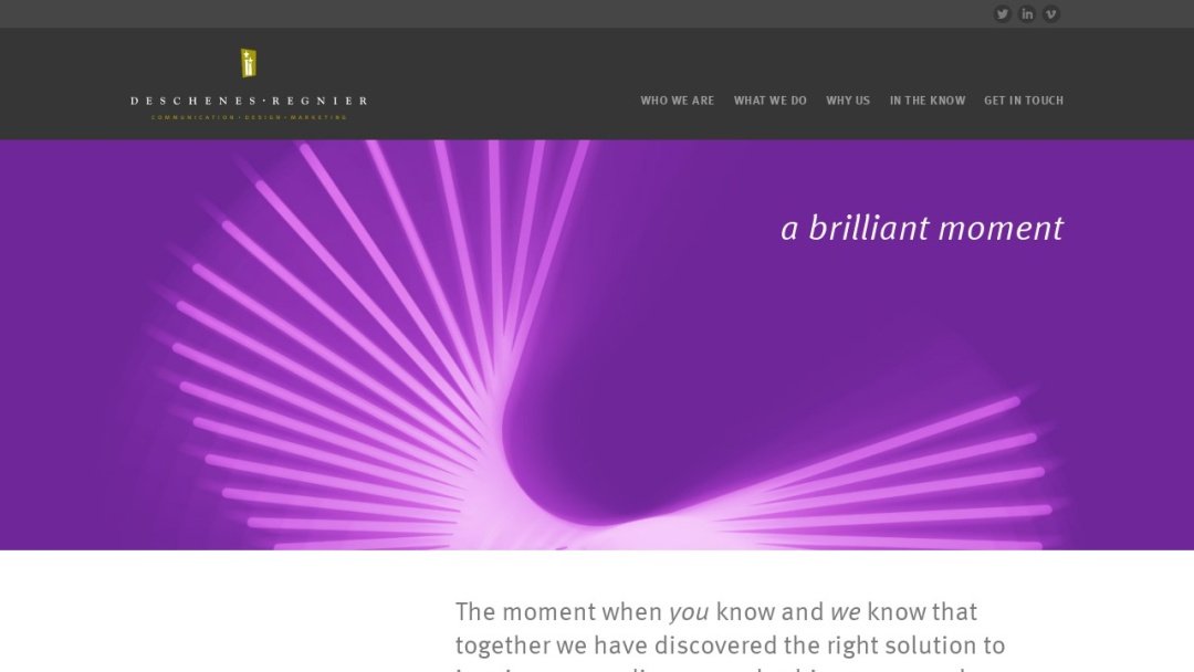 Screenshot of Deschenes Regnier's Website