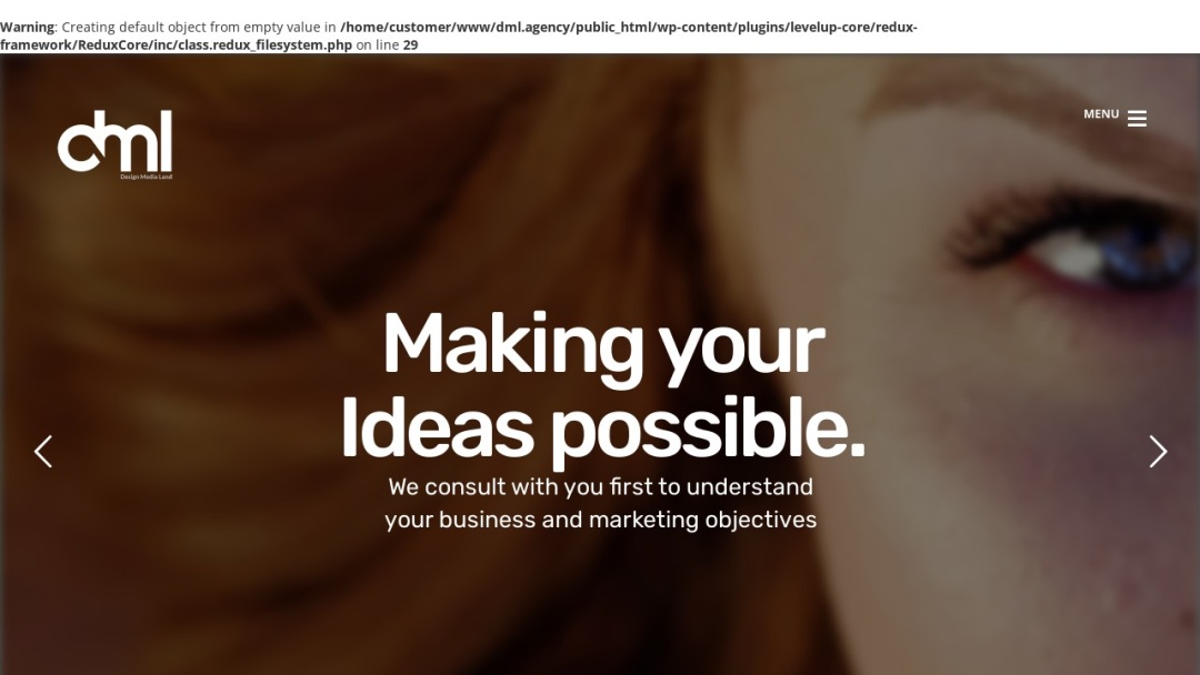 Screenshot of Design Media Land LLC's Website