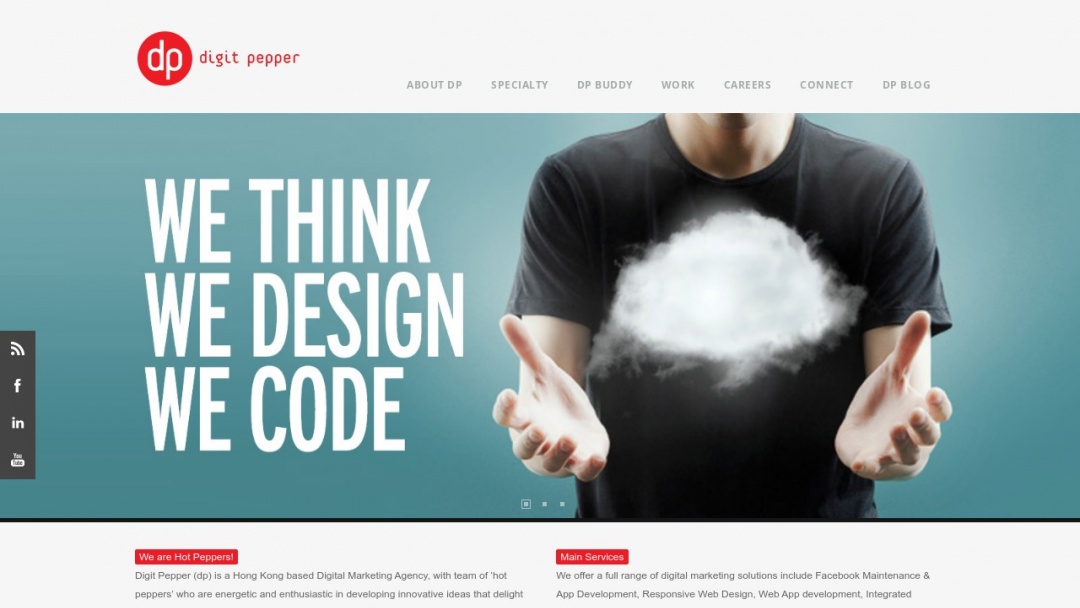 Screenshot of Digit Pepper's Website