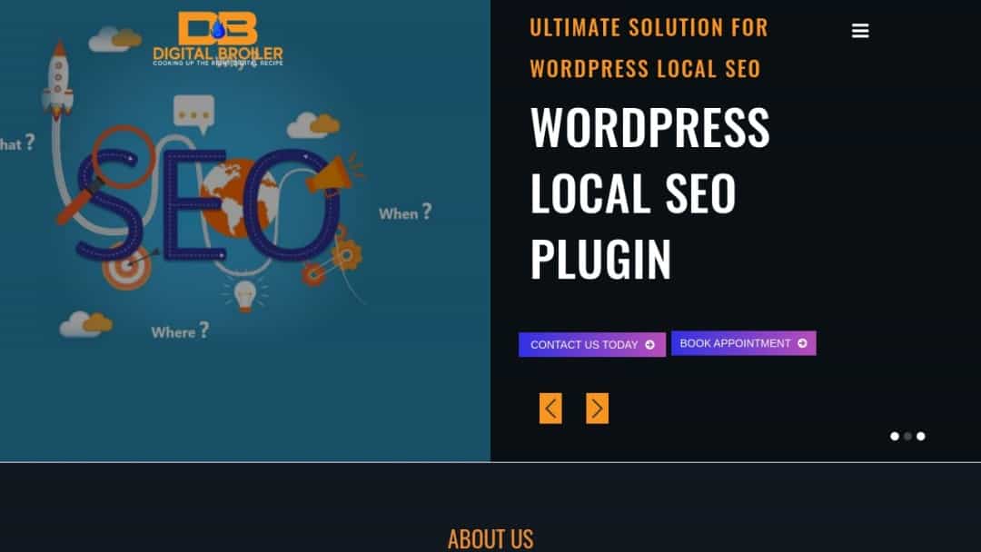 Screenshot of Digital Broiler's Website