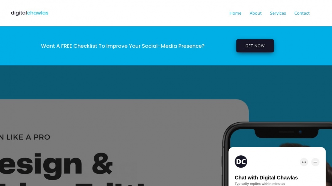 Screenshot of DIGITAL CHAWLAS's Website