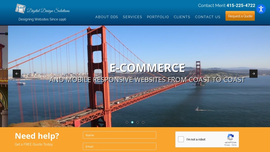 Screenshot of Digital Design Solutions's Website