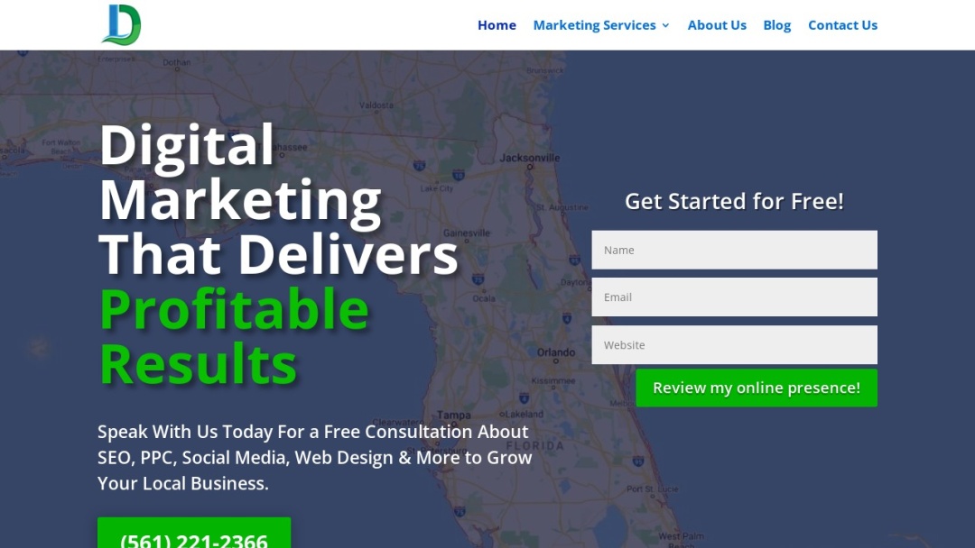 Screenshot of Digital Media Motion's Website