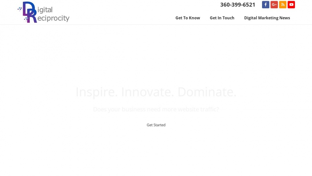 Screenshot of Digital Reciprocity's Website