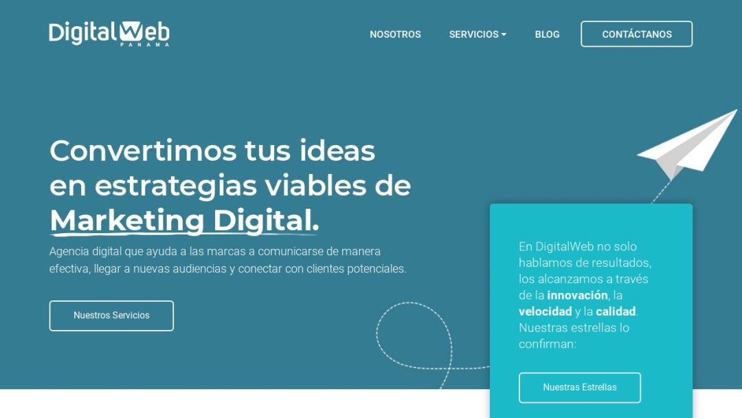 Screenshot of DigitalWeb Panama's Website