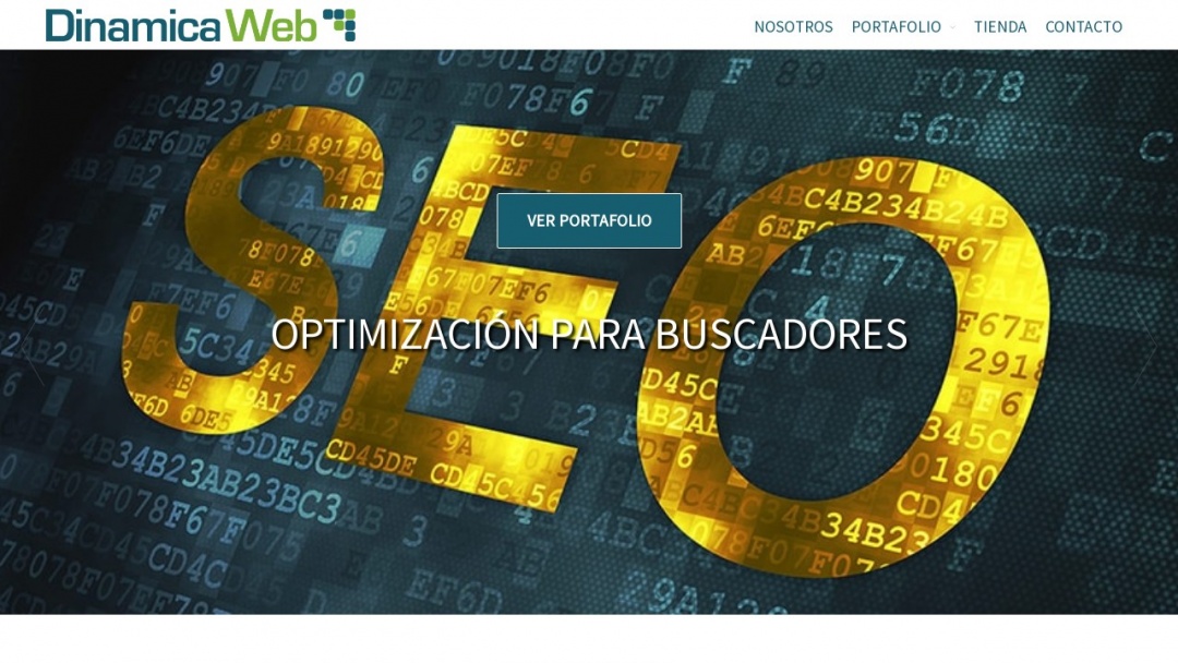 Screenshot of Dinamica Web's Website