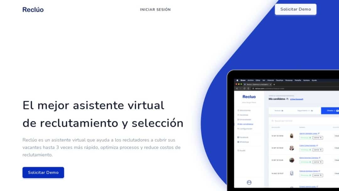 Screenshot of Disblu's Website