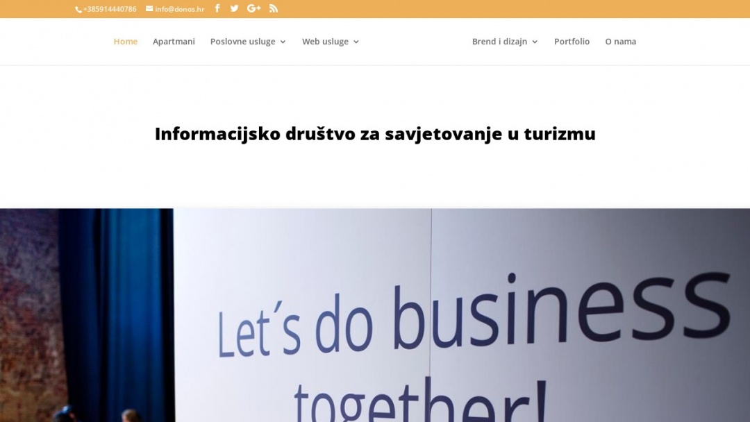 Screenshot of Donos d.o.o.'s Website