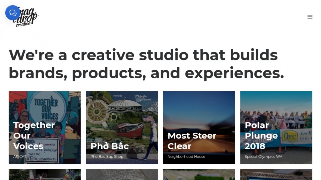 Screenshot of Drag & Drop Creative's Website