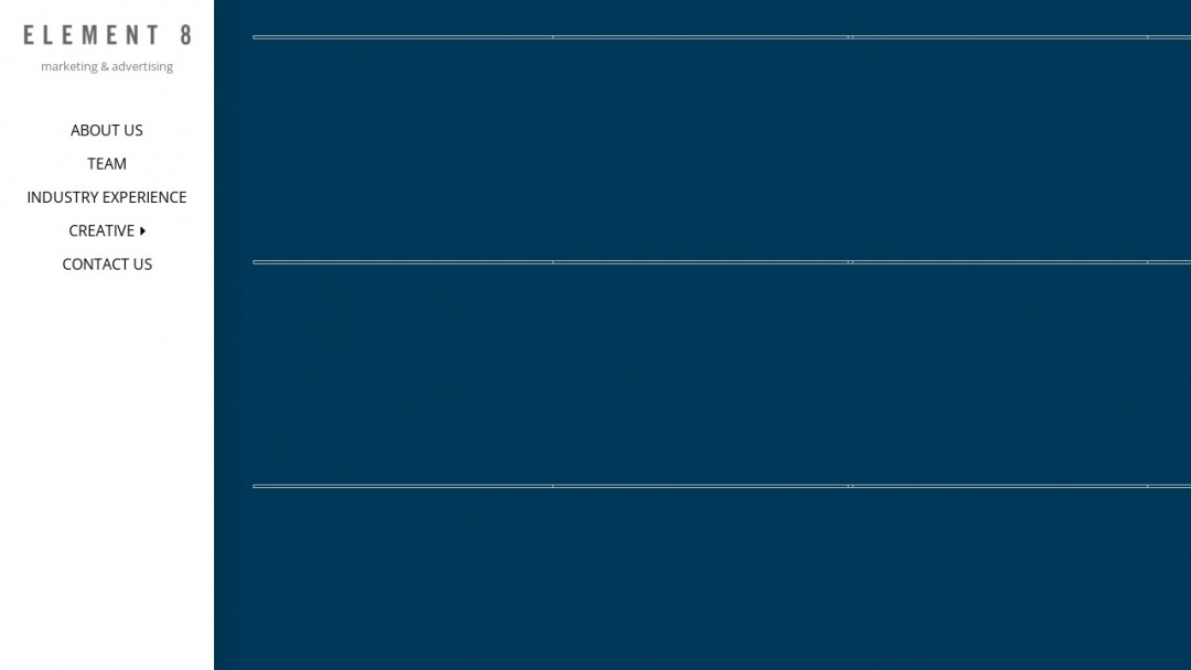 Screenshot of E L E M E N T 8.'s Website