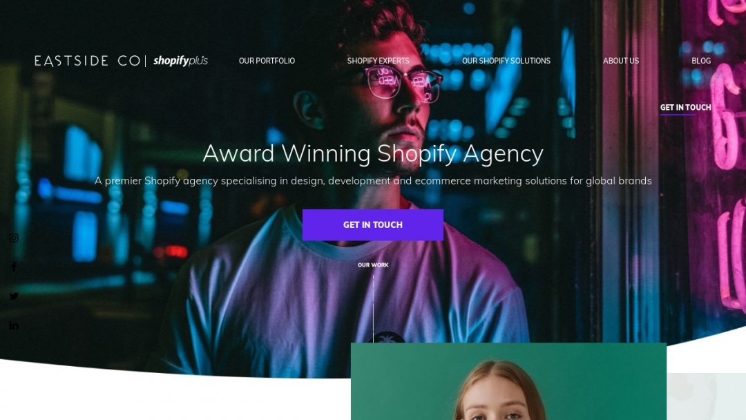 Screenshot of Eastside Co's Website