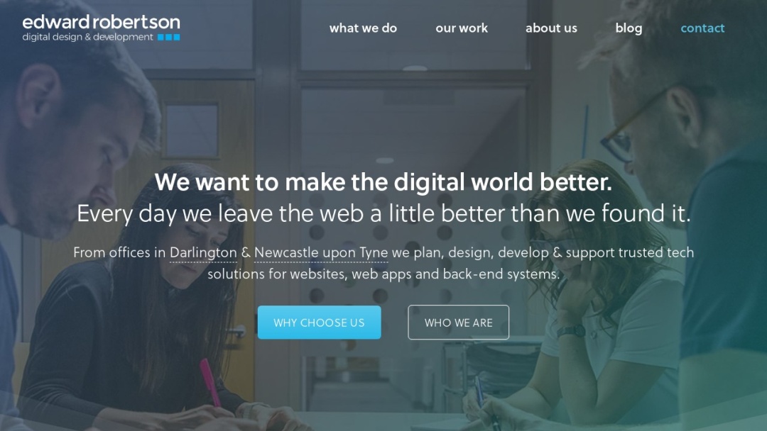 Screenshot of Edward Robertson's Website