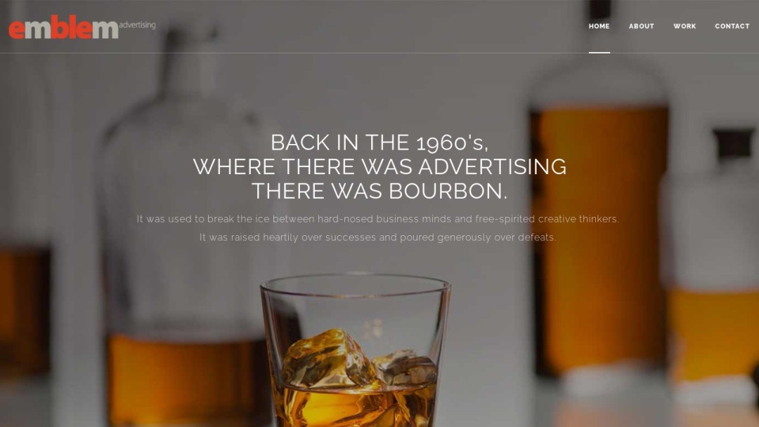 Screenshot of Emblem Advertising's Website