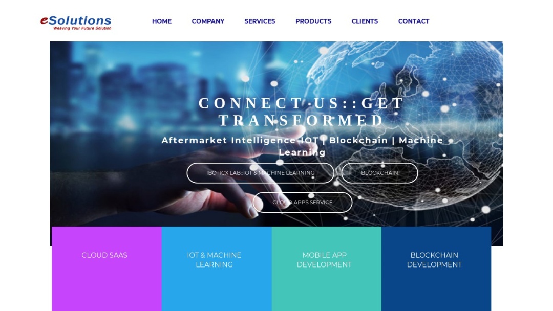 Screenshot of Esolutions Webbers's Website
