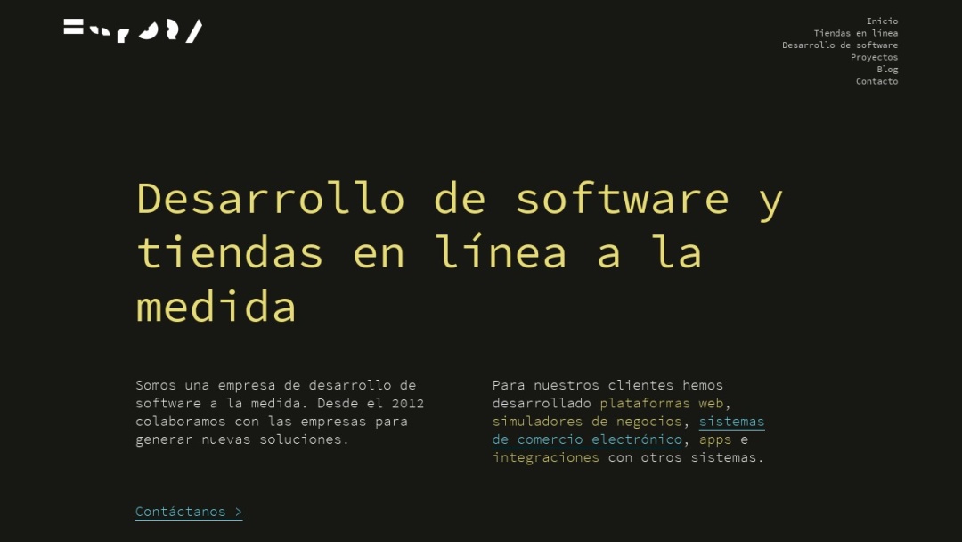 Screenshot of Espora's Website